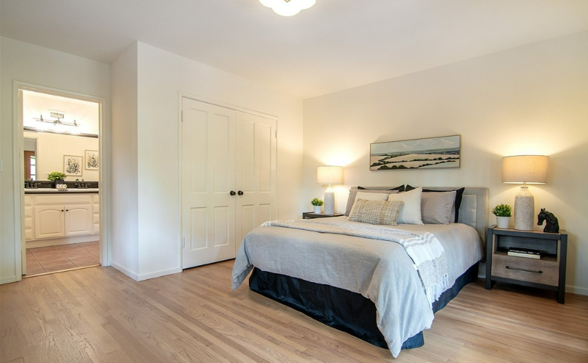 Vacant home staging in Burbank, CA, bedroom