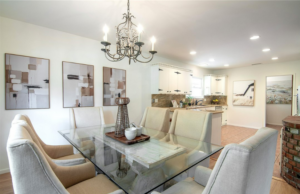 Vacant home staging in Burbank, CA, dining area