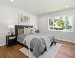Vacant home staging in Pasadena, CA, bedroom