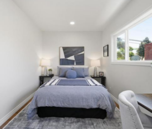 Vacant home staging in Pasadena, CA, bedroom