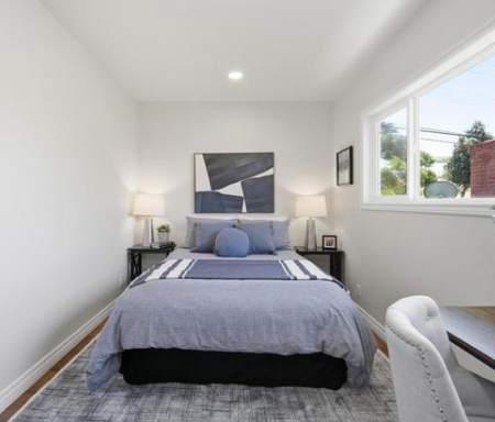Vacant home staging in Pasadena, CA, bedroom