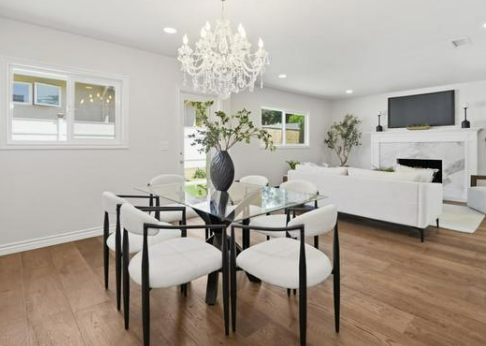 Vacant home staging in Pasadena, CA, dining room