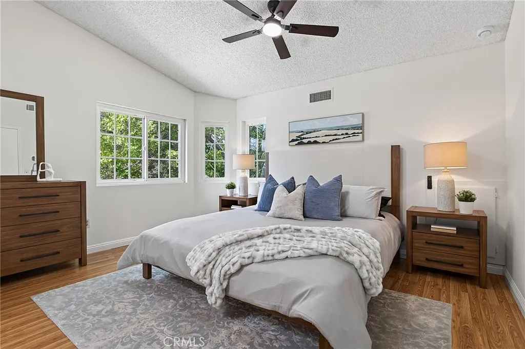 Vacant home staging in Santa Clarita, CA, bedroom