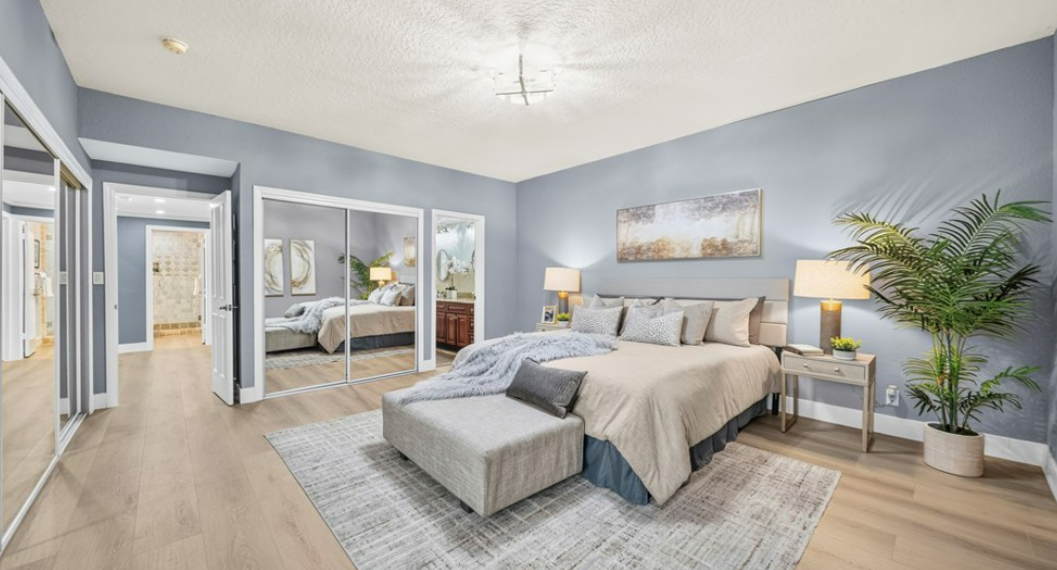 Vacant home staging in Santa Monica, CA, bedroom