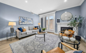 Vacant home staging in Santa Monica, CA, living room