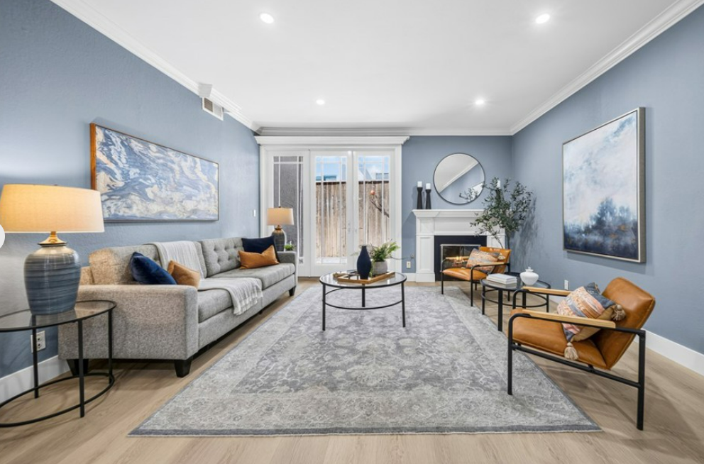 Vacant home staging in Santa Monica, CA, living room