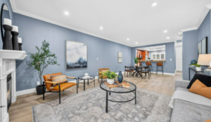 Vacant home staging in Santa Monica, CA, living room