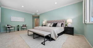 Vacant home staging in Stevenson Ranch, CA, bedroom