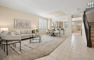 Vacant home staging in Stevenson Ranch, CA, staged interior