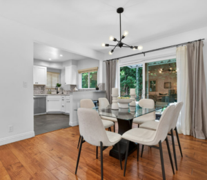Vacant home staging in Los Angeles, CA, dining room