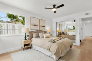 Vacant home staging in Granada Hills, CA, bedroom