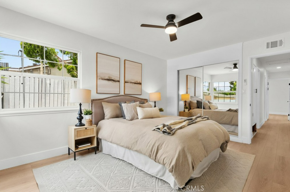 Vacant home staging in Granada Hills, CA, bedroom