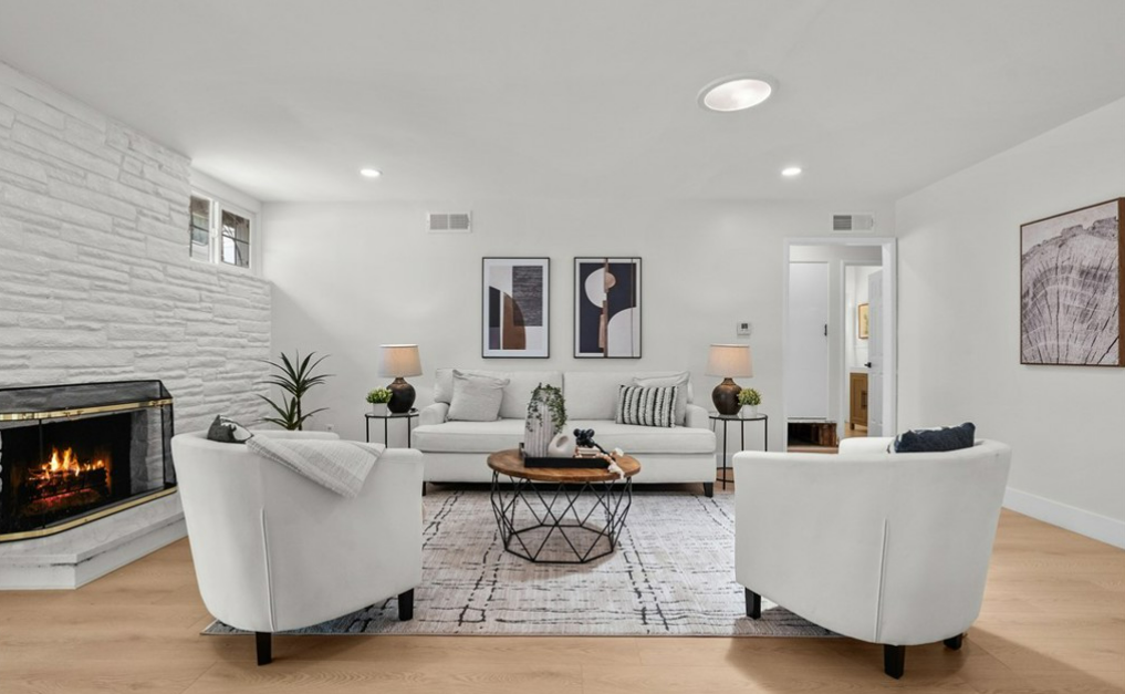 Vacant home staging in Granada Hills, CA, living room