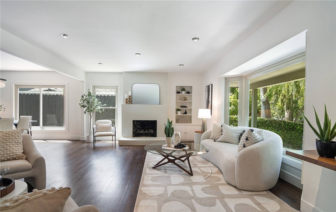 Vacant home staging in Burbank, CA, living room