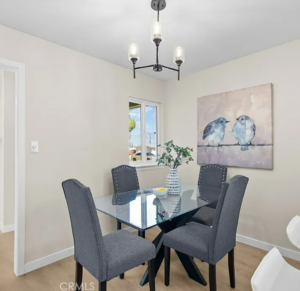 Vacant home staging in Lancaster, CA, dining room