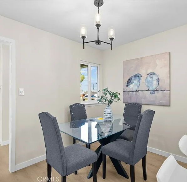 Vacant home staging in Lancaster, CA, dining room