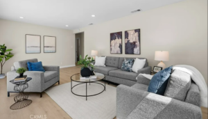 Vacant home staging in Lancaster, CA, living room
