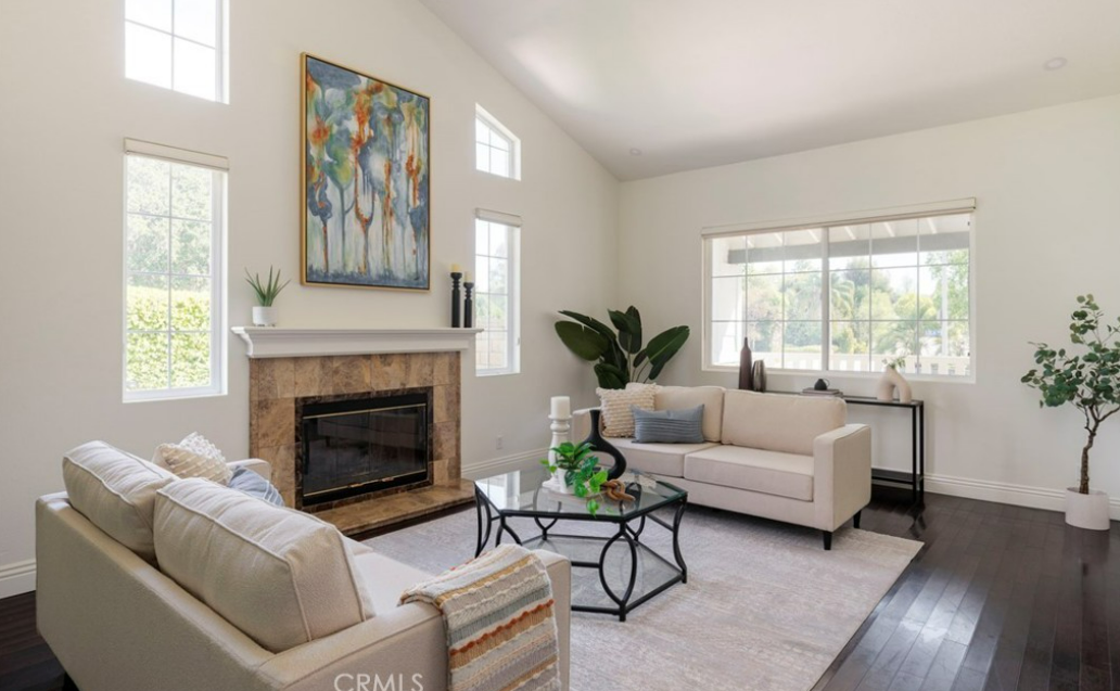 Vacant home staging in Newhall, CA, staged interior
