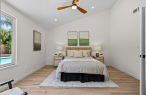 Vacant home staging in Saugus, CA, bedroom
