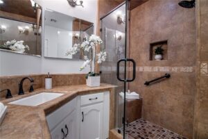 Vacant home staging in Burbank, CA, bathroom