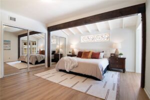 Vacant home staging in Burbank, CA, bedroom