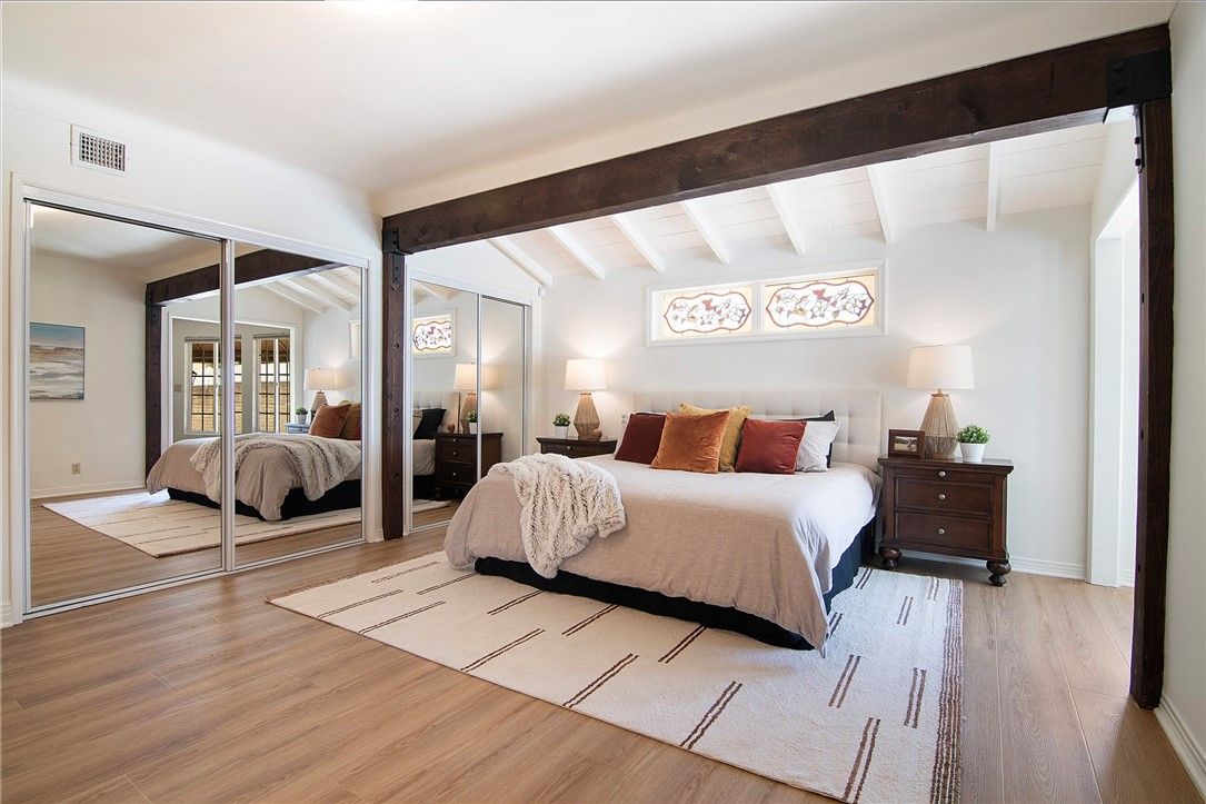 Vacant home staging in Burbank, CA, bedroom