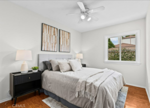 Vacant home staging in Santa Clarita, CA, bedroom