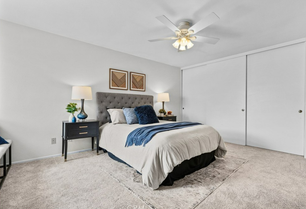 Vacant home staging in Santa Clarita, CA, bedroom