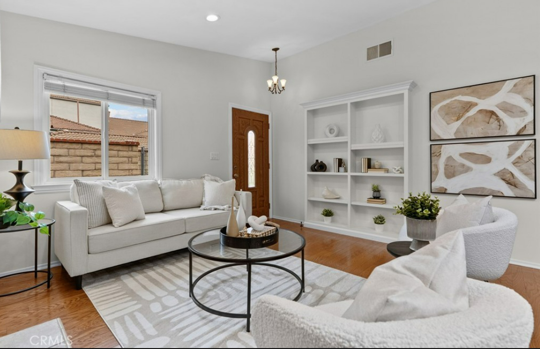 Vacant home staging in Santa Clarita, CA, staged interior