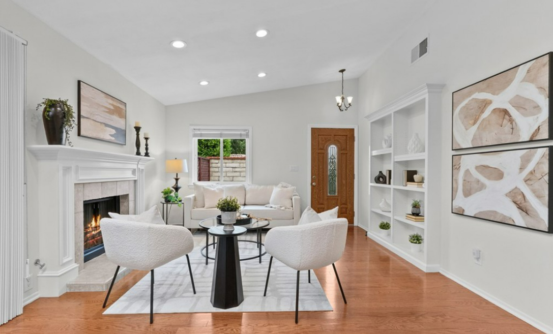 Vacant home staging in Santa Clarita, CA, living room