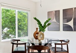 Home staging in Culver City, CA, dining room