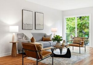 Home staging in Culver City, CA, living room