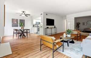 Home staging in Culver City, CA, living room